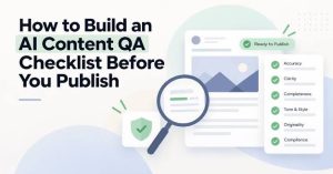 Editorial Quality Checklist for AI-Generated Copy